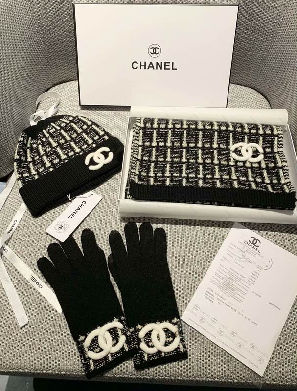 Chanel Scarf Hat Gloves 180X30cm E01 (1)
