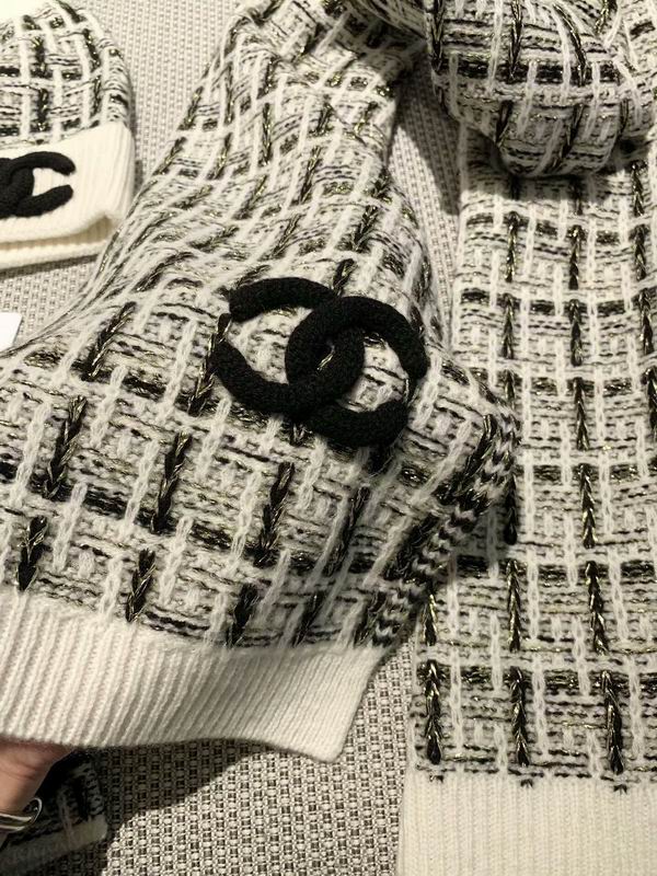Chanel Scarf Hat Gloves 180X30cm E01 (14)