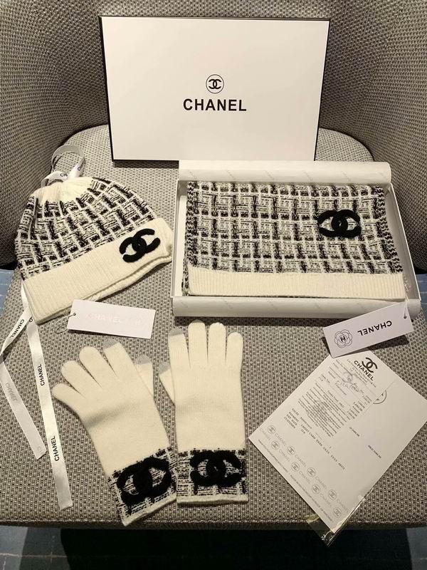 Chanel Scarf Hat Gloves 180X30cm E01 (16)