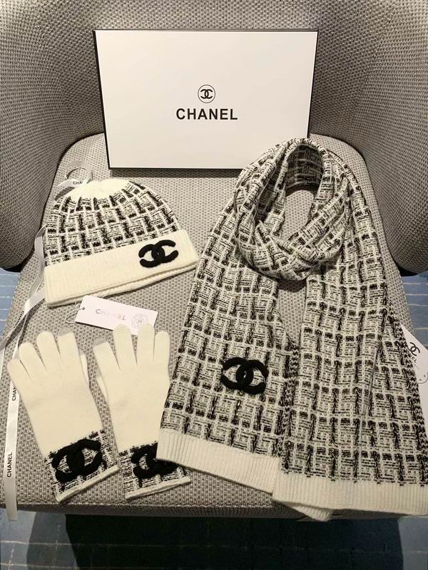 Chanel Scarf Hat Gloves 180X30cm E01 (17)