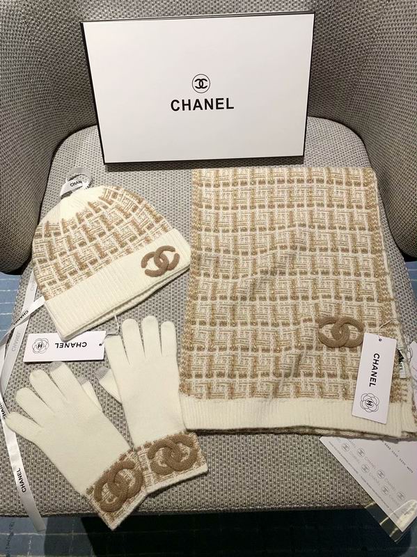Chanel Scarf Hat Gloves 180X30cm E01 (21)