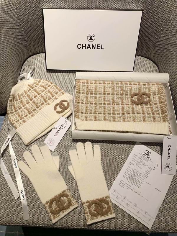 Chanel Scarf Hat Gloves 180X30cm E01 (24)