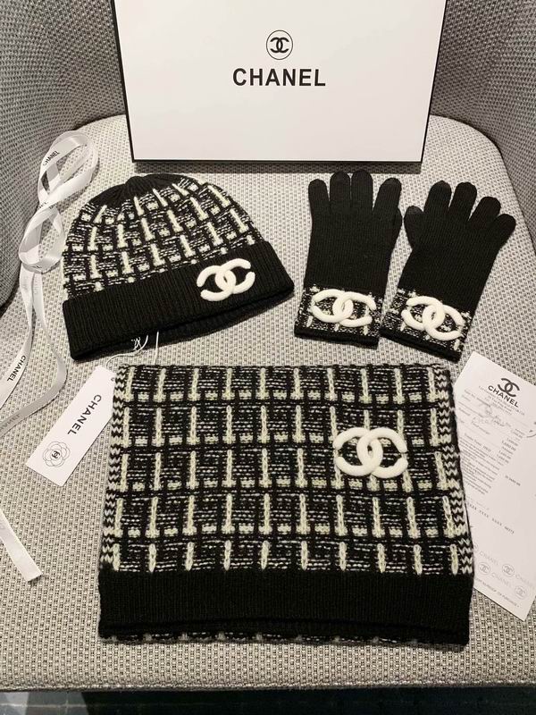 Chanel Scarf Hat Gloves 180X30cm E01 (6)