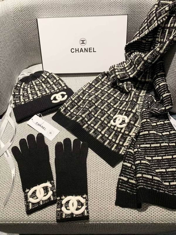 Chanel Scarf Hat Gloves 180X30cm E01 (7)