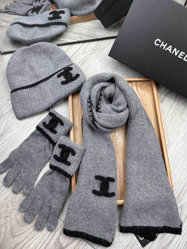 Chanel Scarf Hat Gloves hm (101)