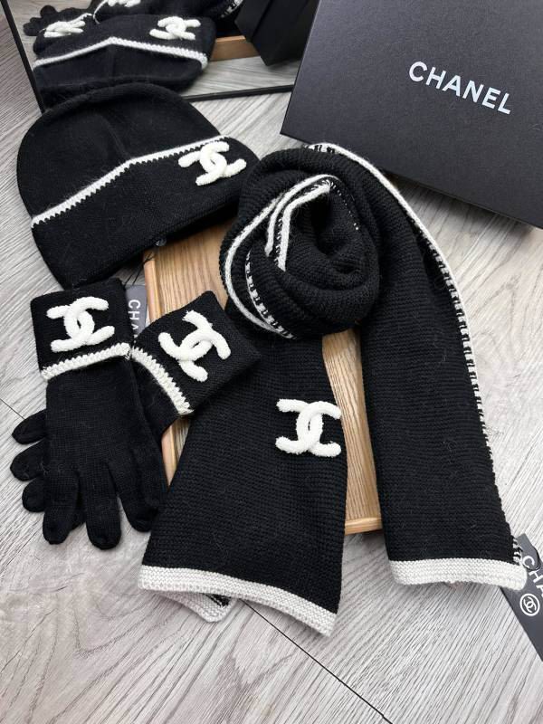 Chanel Scarf Hat Gloves hm (103)