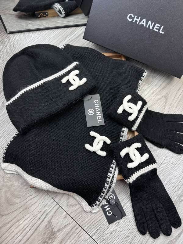 Chanel Scarf Hat Gloves hm (104)
