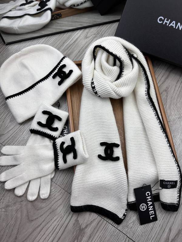 Chanel Scarf Hat Gloves hm (105)