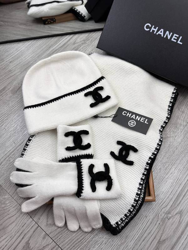 Chanel Scarf Hat Gloves hm (106)