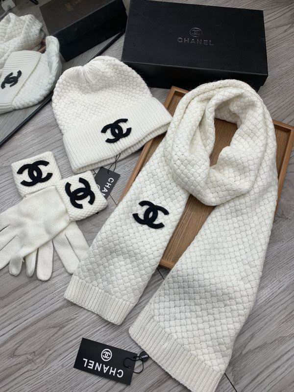 Chanel Scarf Hat Gloves hm (108)