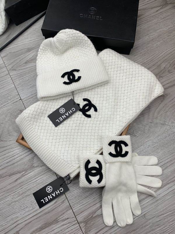 Chanel Scarf Hat Gloves hm (109)