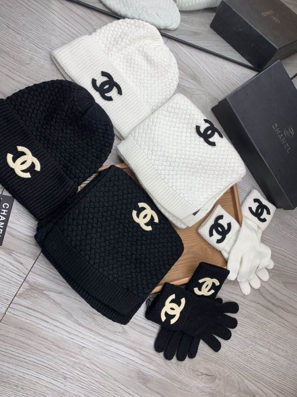 Chanel Scarf Hat Gloves hm (112)