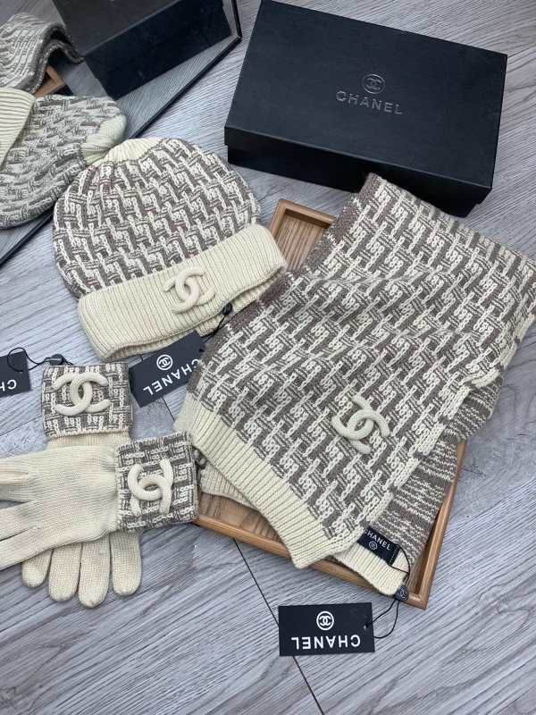 Chanel Scarf Hat Gloves hm (116)