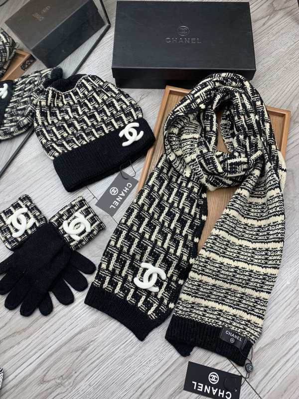 Chanel Scarf Hat Gloves hm (117)