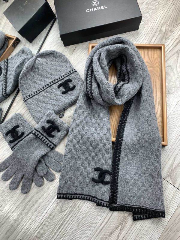 Chanel Scarf Hat Gloves hm (120)