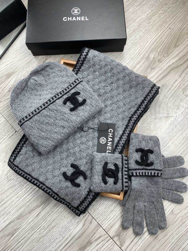 Chanel Scarf Hat Gloves hm (121)