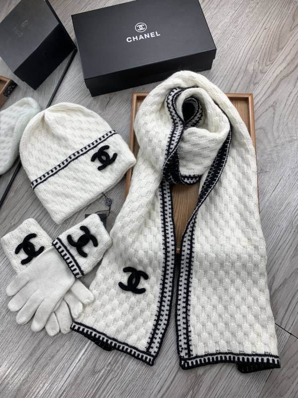 Chanel Scarf Hat Gloves hm (122)