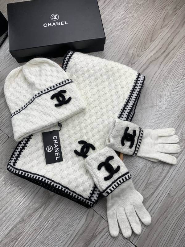 Chanel Scarf Hat Gloves hm (123)