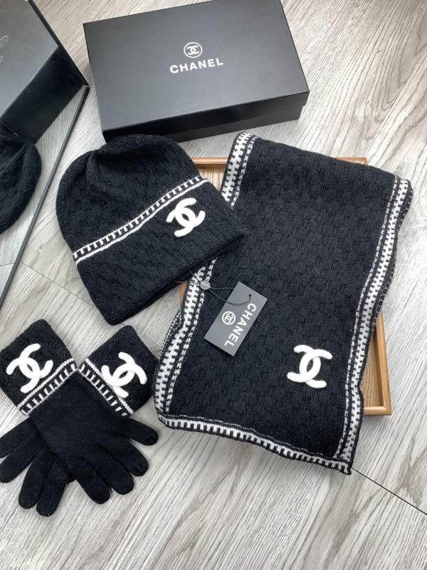 Chanel Scarf Hat Gloves hm (125)
