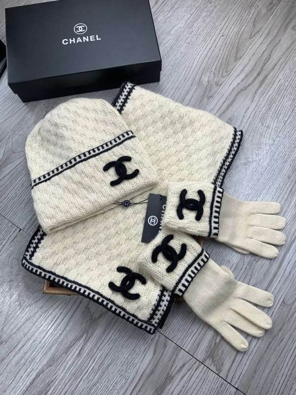 Chanel Scarf Hat Gloves hm (127)