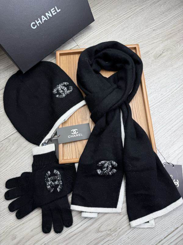Chanel Scarf Hat Gloves hm (13)