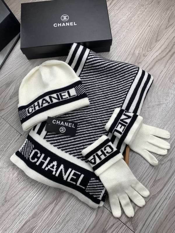 Chanel Scarf Hat Gloves hm (130)