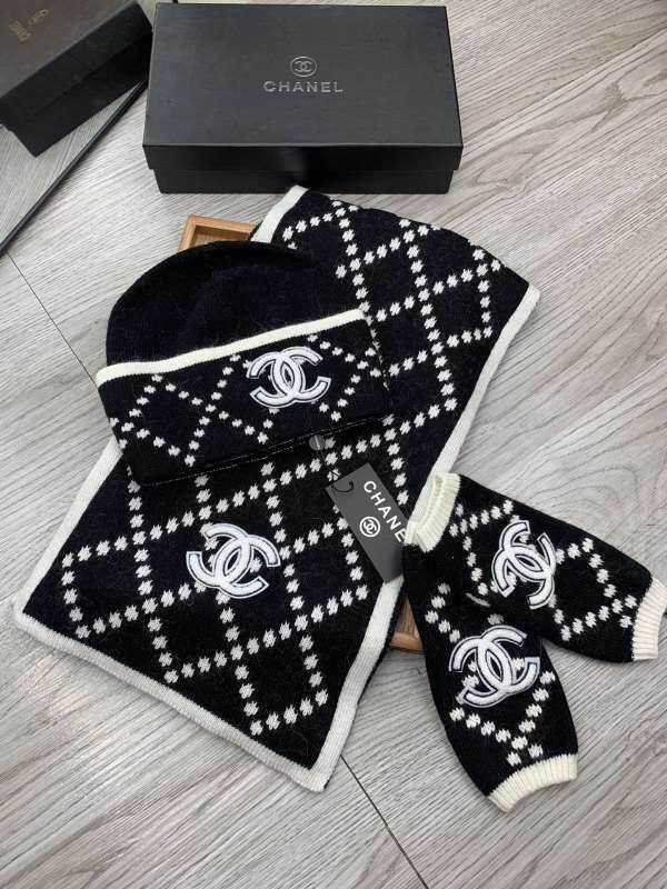 Chanel Scarf Hat Gloves hm (137)