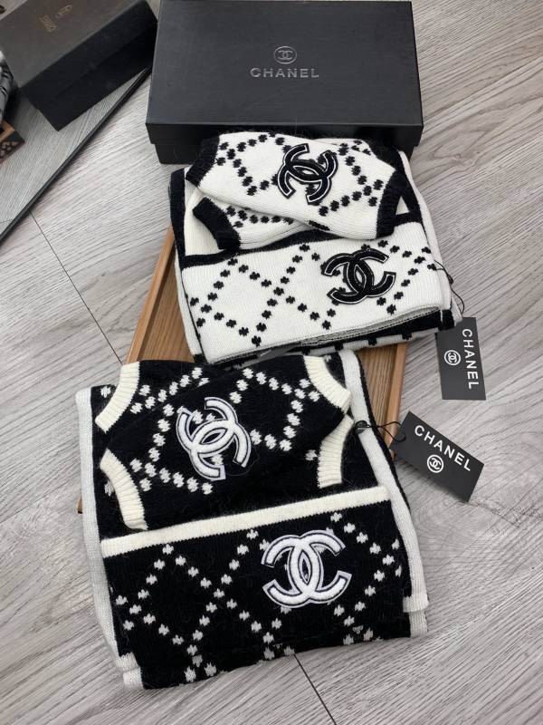Chanel Scarf Hat Gloves hm (138)