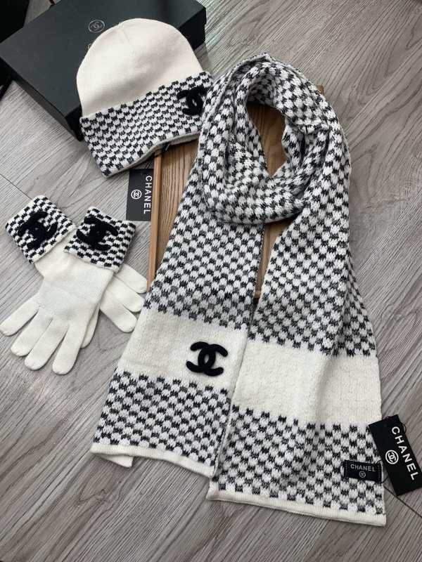 Chanel Scarf Hat Gloves hm (139)