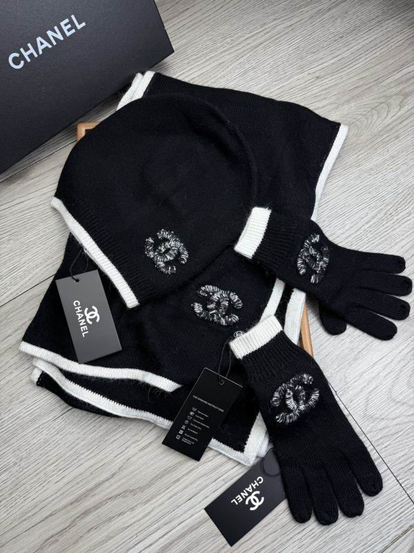 Chanel Scarf Hat Gloves hm (14)