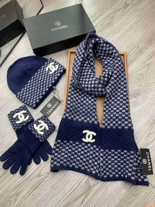 Chanel Scarf Hat Gloves hm (141)