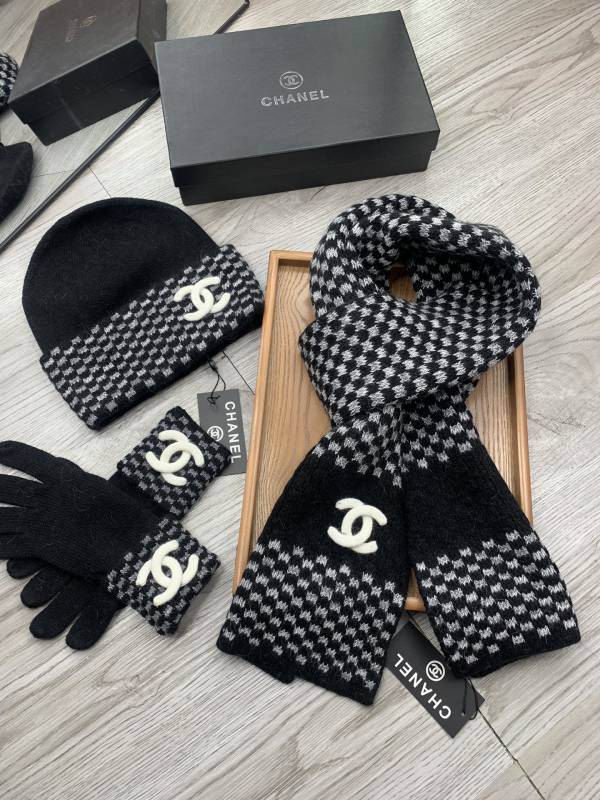 Chanel Scarf Hat Gloves hm (145)