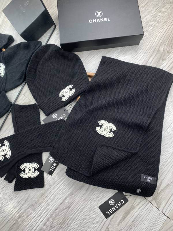 Chanel Scarf Hat Gloves hm (149)