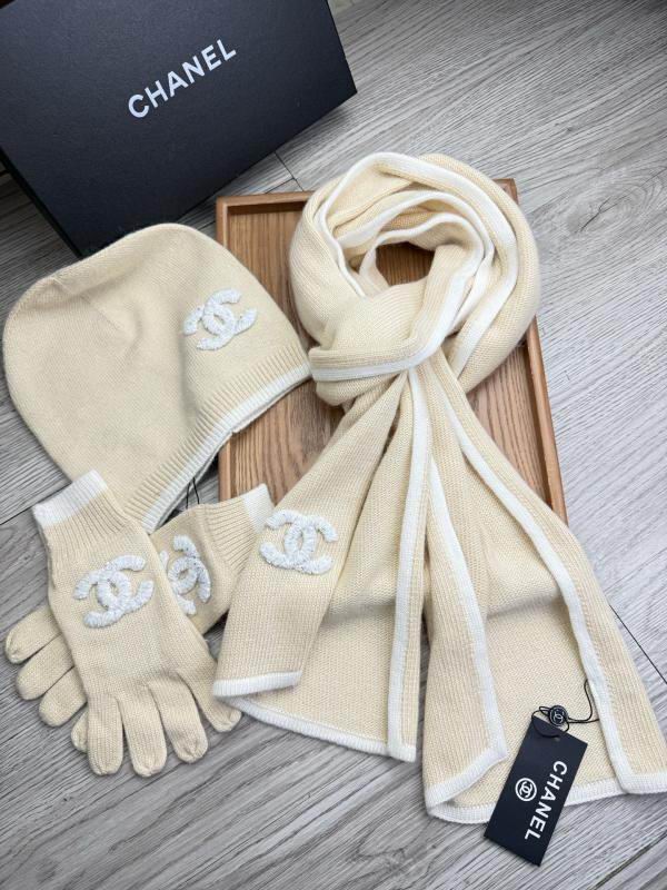 Chanel Scarf Hat Gloves hm (15)