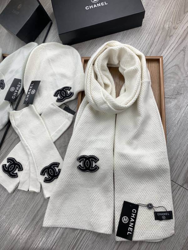 Chanel Scarf Hat Gloves hm (150)