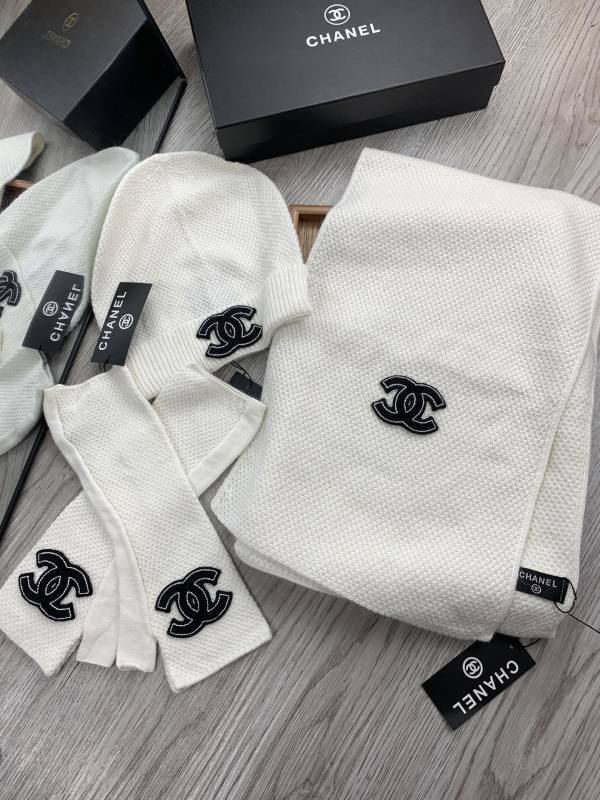 Chanel Scarf Hat Gloves hm (151)