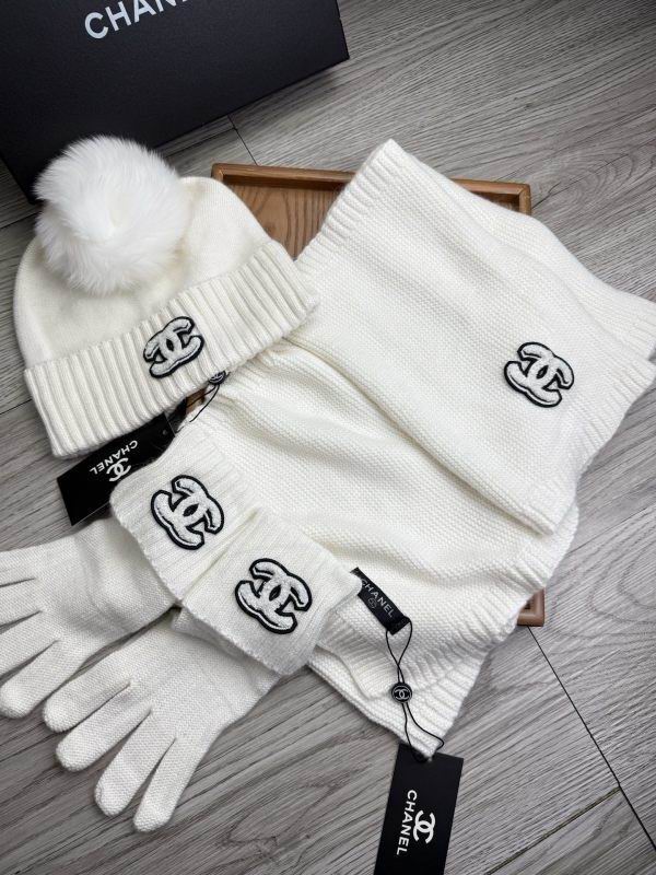 Chanel Scarf Hat Gloves hm (158)