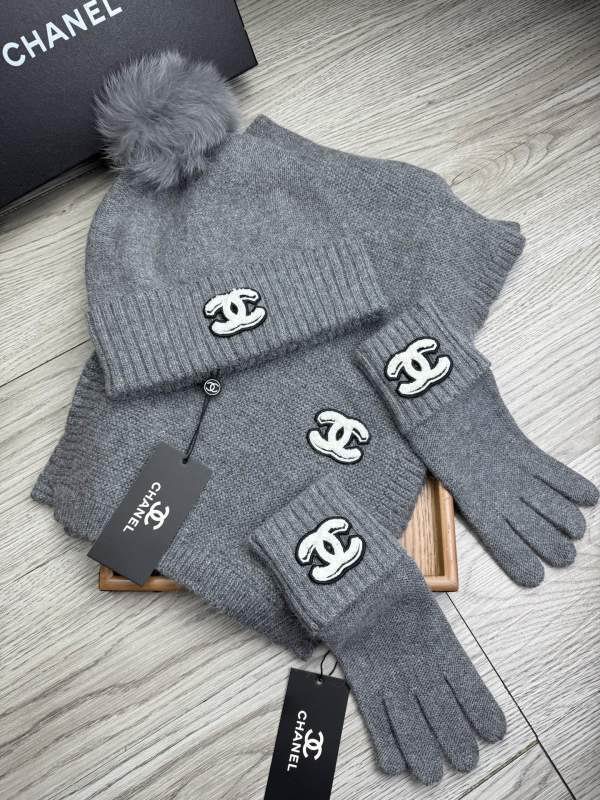 Chanel Scarf Hat Gloves hm (160)