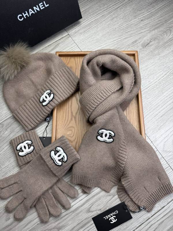 Chanel Scarf Hat Gloves hm (163)