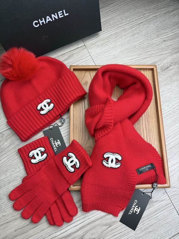 Chanel Scarf Hat Gloves hm (165)