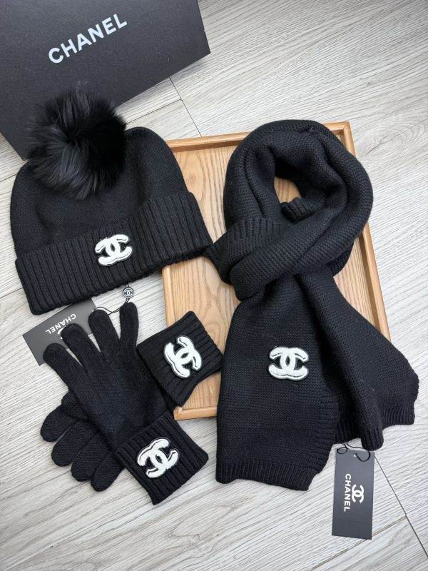 Chanel Scarf Hat Gloves hm (167)