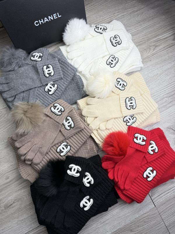 Chanel Scarf Hat Gloves hm (169)