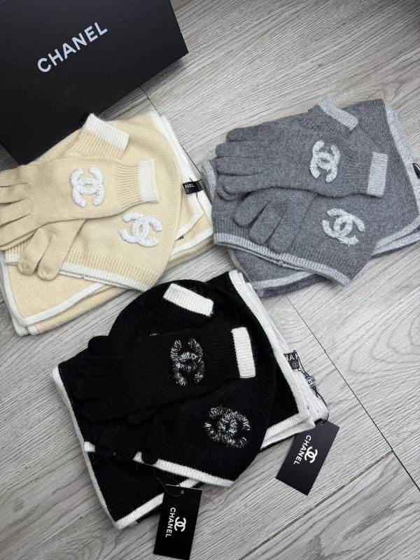 Chanel Scarf Hat Gloves hm (17)