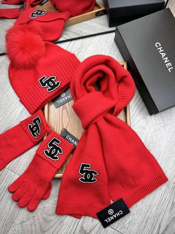 Chanel Scarf Hat Gloves hm (174)