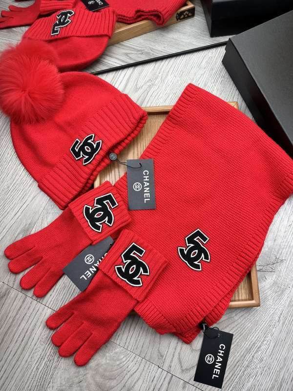 Chanel Scarf Hat Gloves hm (175)