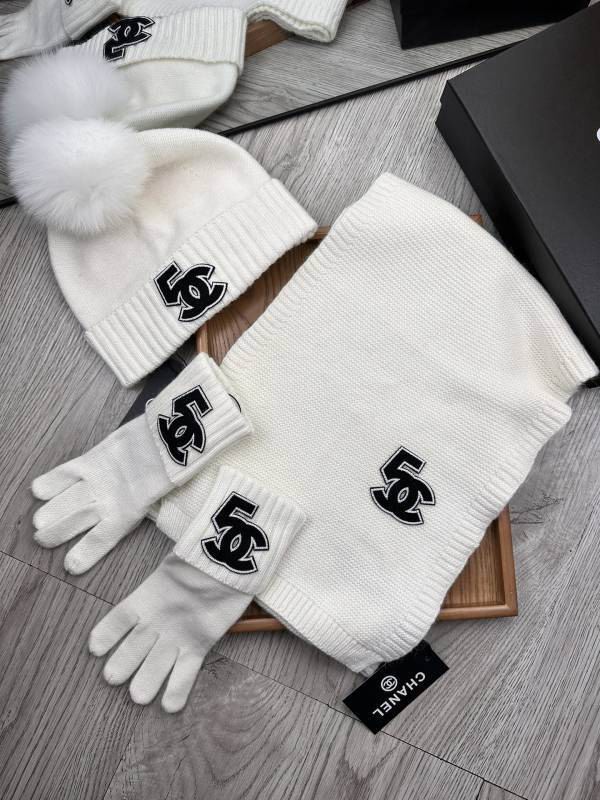 Chanel Scarf Hat Gloves hm (177)