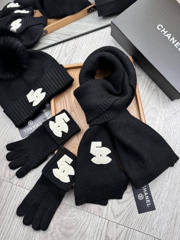 Chanel Scarf Hat Gloves hm (180)