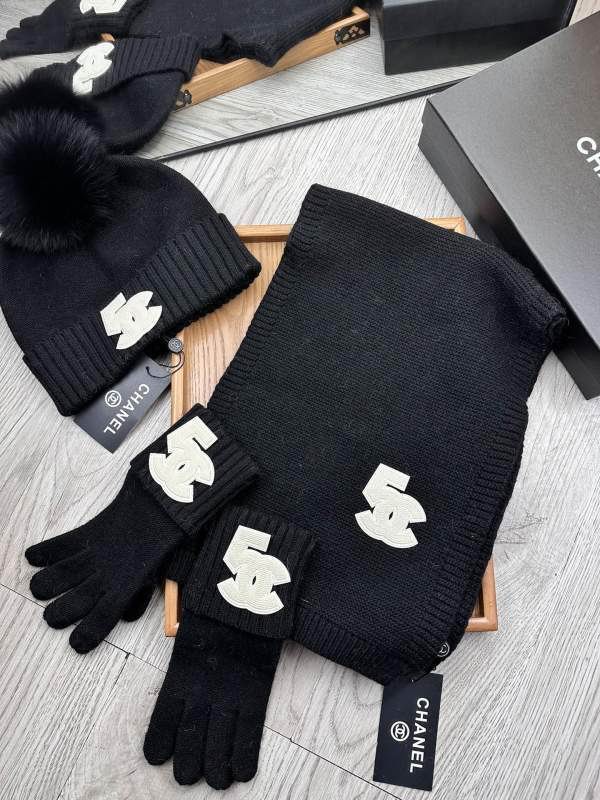Chanel Scarf Hat Gloves hm (181)