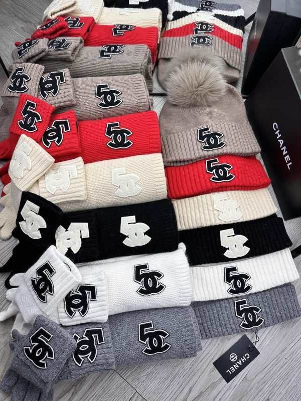 Chanel Scarf Hat Gloves hm (182)