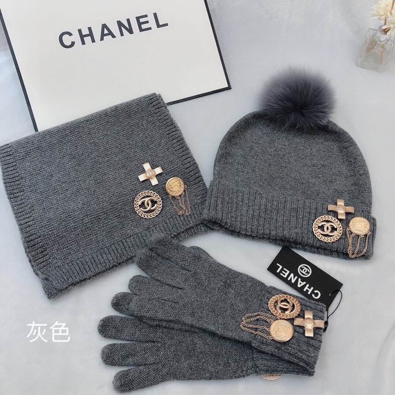 Chanel Scarf Hat Gloves hm (185)